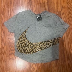 Nike cheetah print shirt size small